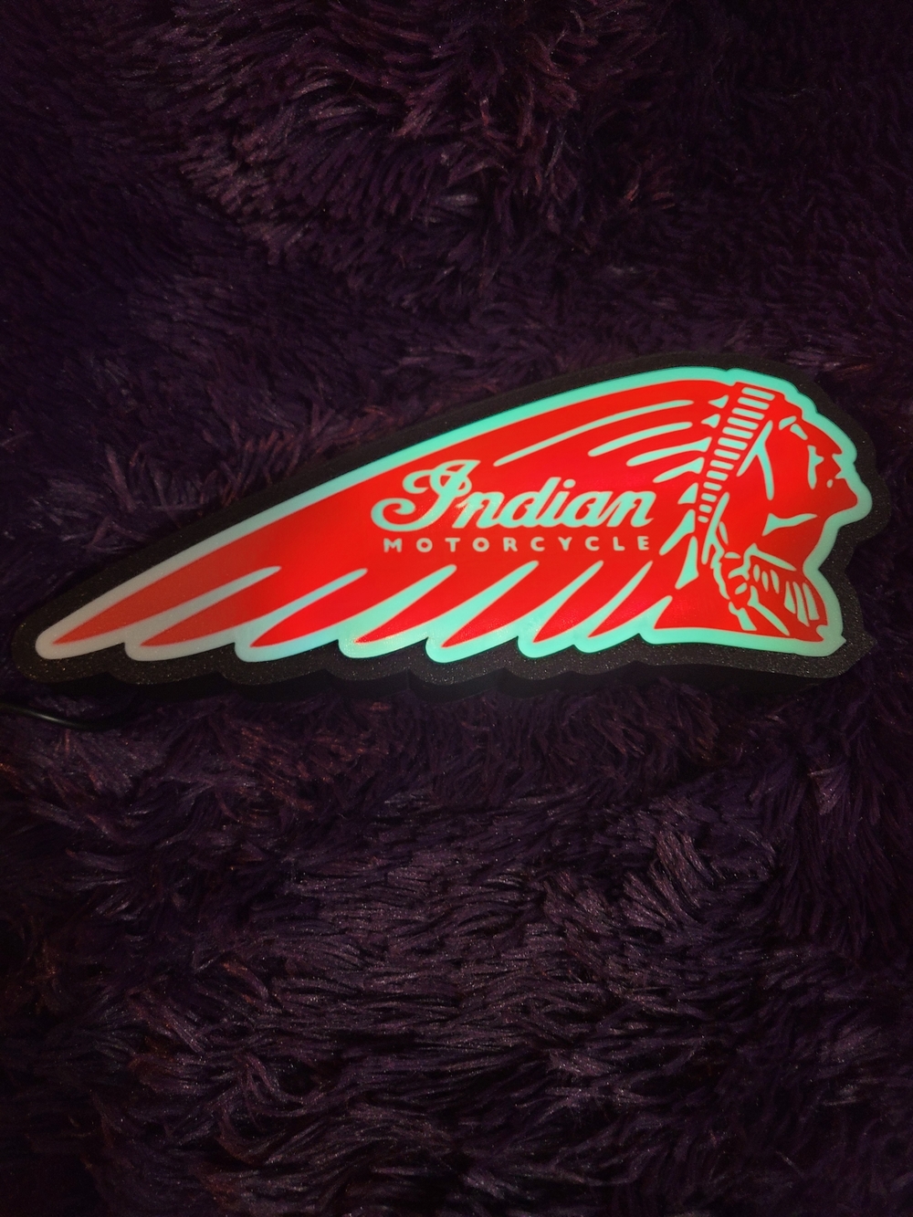 Indian Motorcycle Red Wing LED Emblem Light